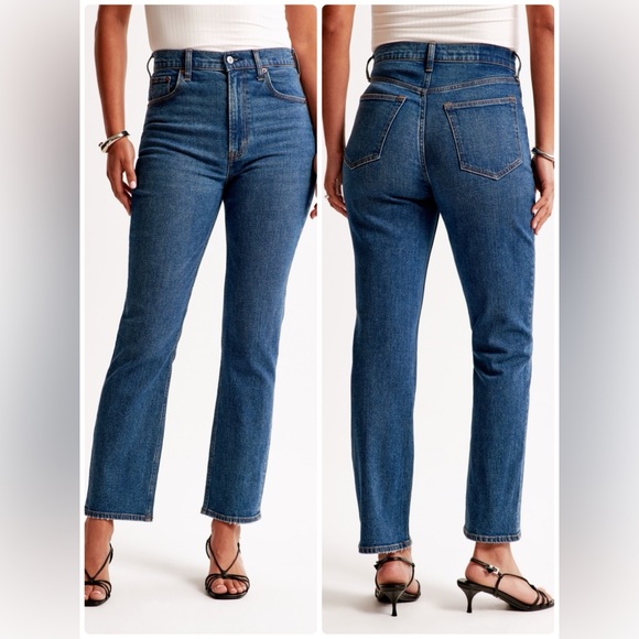 Abercrombie & Fitch Denim - Abercrombie & Fitch Ultra High Rise Curve Love Ankle Straight Jeans size 31/12L